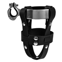 Adjustable Leather Bike Water Bottle Cage for Bicycles and E-bikes
