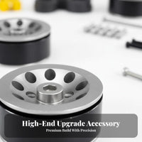 4 Pieces 1/12 Scale Truck Rims Easy Installation Away-Road Crawler Wheel Hubs Long-Lasting Construction for Rock Crawling