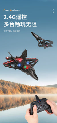 Remote Control Foam Airplane Drone with Gravity Sensing, Altitude Hold, and Stunt Features