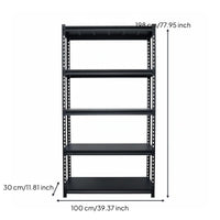 L-Shaped Corner Shelf Space-Saving Multi-Layer Metal Rack Easy Assembly Heavy Duty Warehouse Shelving for Basement, Living Room, Bedroom