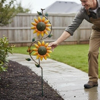 Blossom Wind Ornament Wind Waterproof Metal Blossom Wind Ornament Yard for Lawn