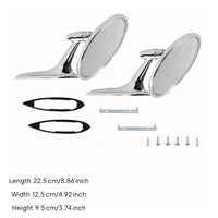 Vintage Car Rearview Mirrors Long Tapered Arms Vintage Round Car Mirror