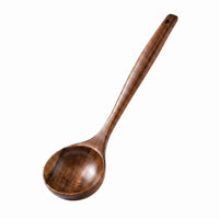 Teak Kitchen Utensil Single-Piece Wooden Cooking Spoon Set Wood Grain