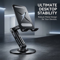 360° Rotation Tablet Holder for Home Office, Adjustable Tablet Stand, Holder Compatible 4-16 Tablet, Stable Non-slip Tablet Holder