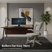 Adjustable Student Task Chair Ergonomic Design Office Furniture Thick pad Seat effortless Rolling Casters for Study Room