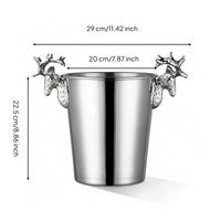 Ice Bucket Portable Ice Bucket with Handles Rust-Resistant Beverage Chiller for Hosts, Parties