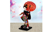 Silk Geisha Doll Handmade Geisha Figurine for Shelf, Desktop, Japan Enthusiasts