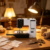 Electric Sewing Machine Easy to Use Tabletop Overlock Stitching Appliance Compact Appliance for Beginners, Hobbyists