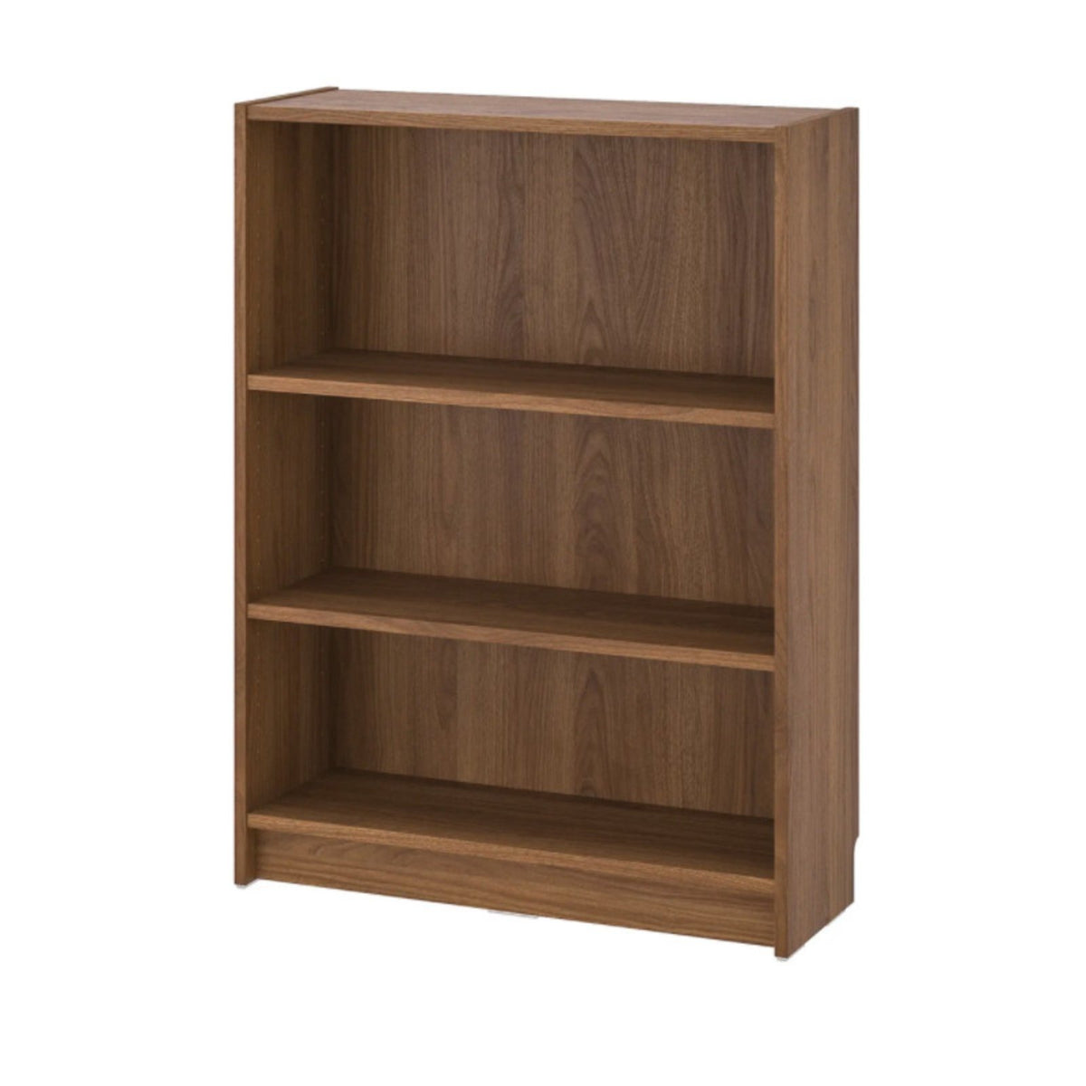 8-Tier Book Rack Walnut Finish Narrow Storage Cabinet Vintage Design Open Shelving for Homeowners, Renters, Home Office