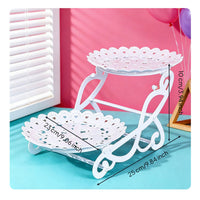 Folding Dessert Stand Foldable Rotating Display Stand Easy to Clean for Bakery