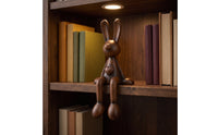 Hare Figurine with Dangling Legs Wood-Grain Bunny Shelf Sitter Rustic Hare Figurine for Windowsill, Desk