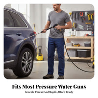Threaded Ends Pressure Washer Extension Wand Slim 40 Cm Extension Wand Brass-Colored Stainless Steel Lance