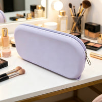 Large Capacity Silicone Zip Pouch Easy to Clean Silicone Makeup Pouch Multi Purpose Zipper Makeup Bag for Bathroom