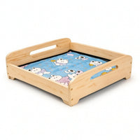 Wooden Pet Bed Sturdy Furniture Comfortable for Living Room, Apartments