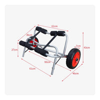 SUP Trolley Aluminum Alloy Kayak Transport Trolley High Load Capacity for Marina