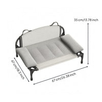Elevated Pet Bed Padded Side Bolsters Pet Travel Bed Portable