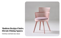 Upholstered Seat Restaurant Chair Comfortable Padding Upholstered Dining Chair Slatted Rear Armchair Long-Lasting Construction
