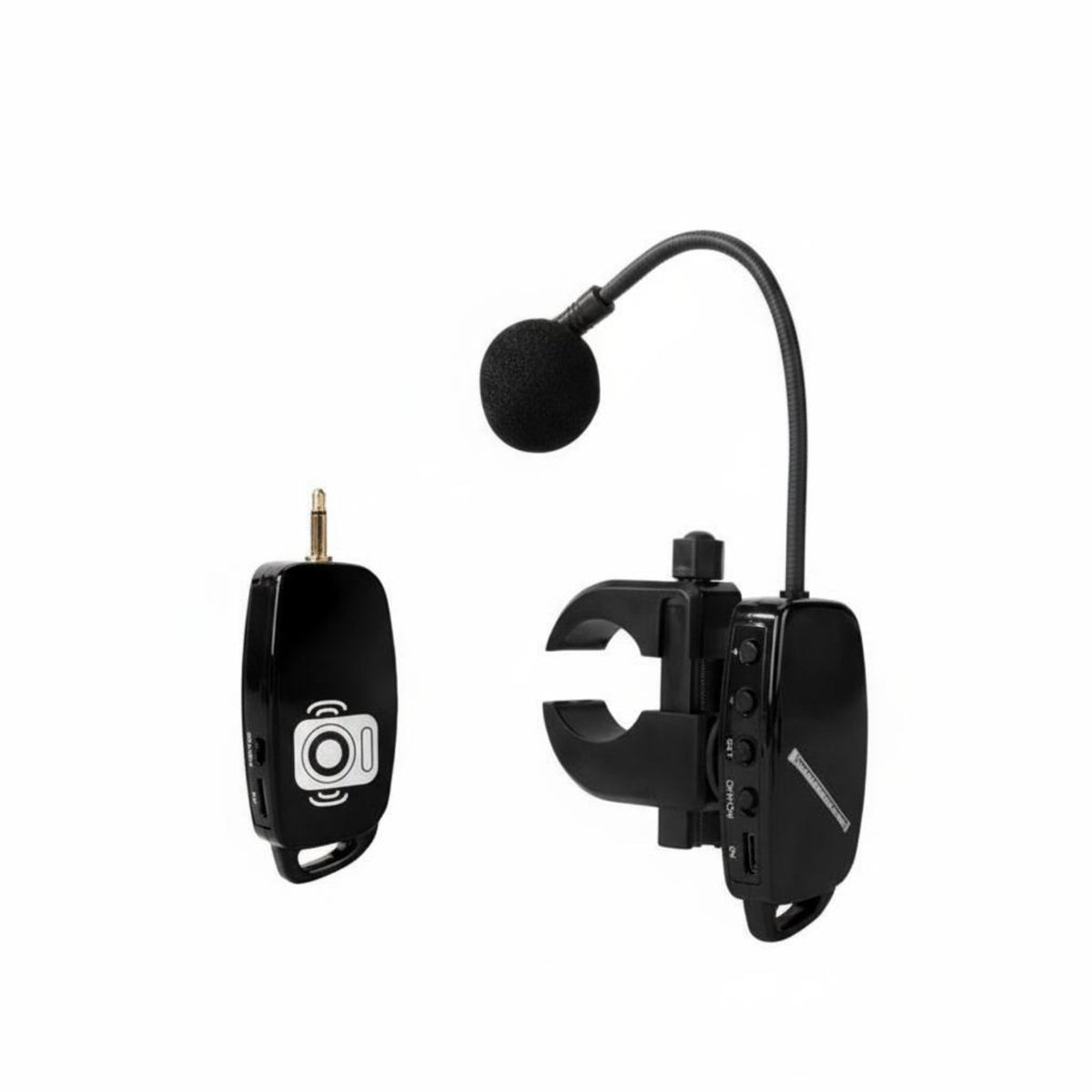 High-Fidelity Sound Wireless Flute Audio Pickup Rechargeable Extended-Life Battery Wind Instrument Pickup System Noise Reduction Attach-on Instrument Audio Pickup Low Latency for Musicians, Performers, Stage Performance, Live Broadcasting, Recording