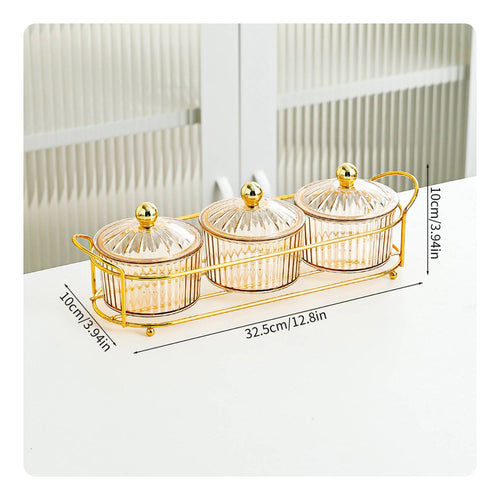 Nut and Candy Serving Bowls with Tray Light Luxury Design for Home, Parties