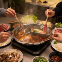 Extra Thick Stainless Steel Octagonal Hot Pot with Dividers for Induction Cooktops