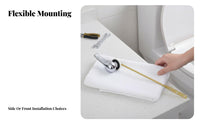 Side-Mount Single Push Flusher silver-toned Finish Flush Mechanism for Plumbers