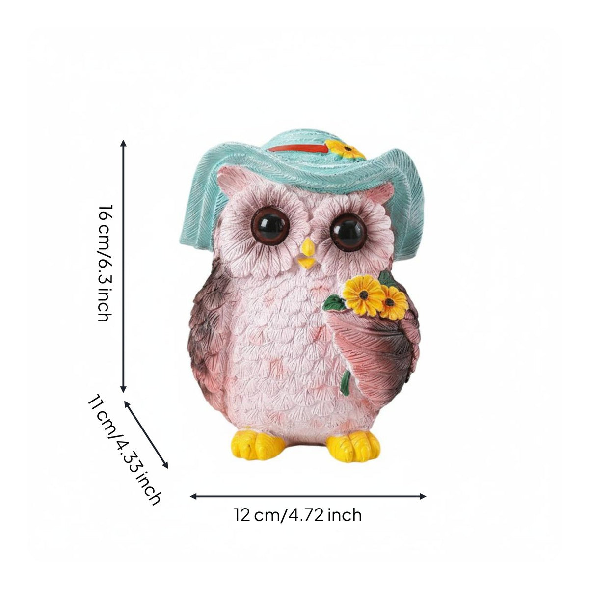 Owl Figurine Small Resin Owl Ornament True for Balcony