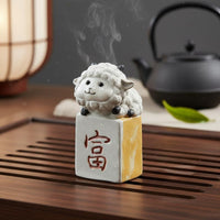 Clay Sheep Tea Pet Gift Idea Sheep Tea Pet Realistic Details Decor Piece