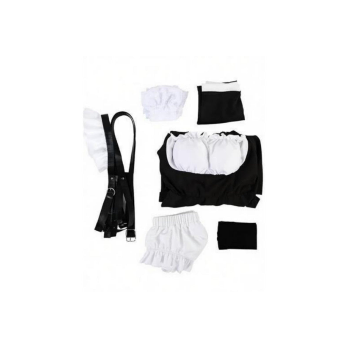 Alluring Nun Cosplay Outfit Bodycon Fit Black Habit Costume Set for Roleplay