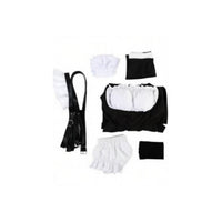 Alluring Nun Cosplay Outfit Bodycon Fit Black Habit Costume Set for Roleplay