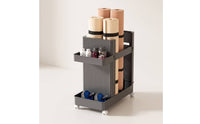 Athletic Gear Storage Organizer Mobile Sports Gear Organizer Space-Saving Storage Cart with Wheels for Fitness Enthusiasts, Small Apartments