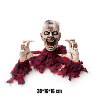 Ground Stake Zombie Halloween Spooky Decor Ragged Plaid