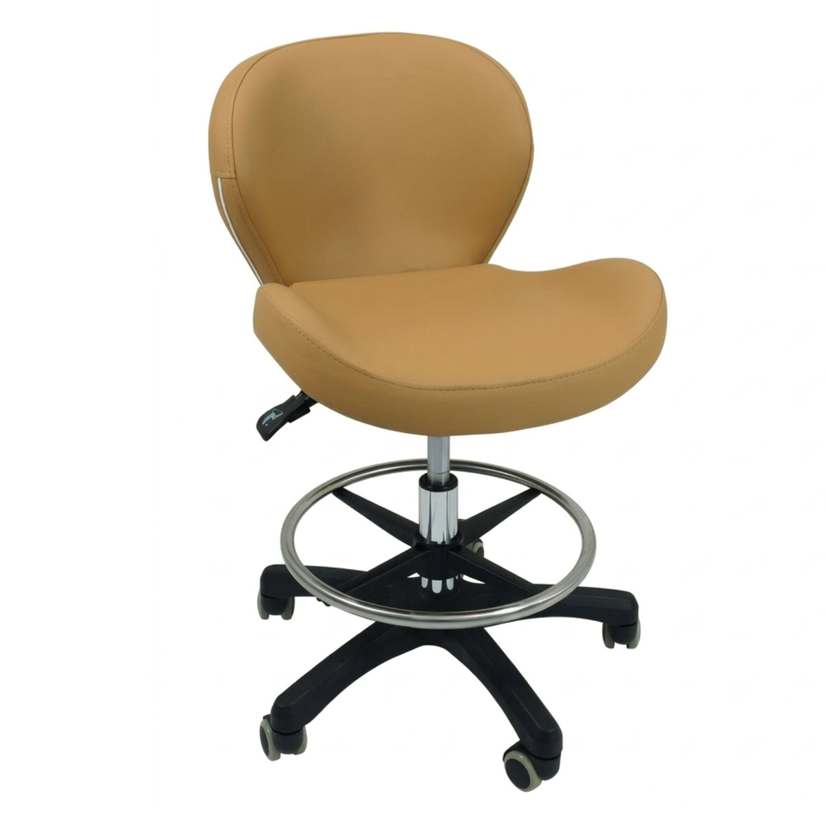 Swivel Salon Chair Stool Footrest Rolling Salon Stool Chrome