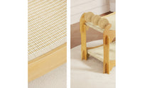 Double-Layer Cat Bed Scratch-Resistant 2-Tier Cat Hammock Woven Furniture for Cats, Kittens, Living Room, Bedroom