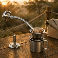 304 Stainless Steel Wall-Mounted Coffee Filter Curved Flexible Tube Showerhead Coffee Distributor Splash-Reducing Perforated Showerhead Filter Plate for Water Distribution