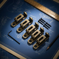 Split Guitar Tailpiece Adjustable Saddles Hardtail Bridge Saddle Six-String Hardtail Bridge Easy Installation for Luthiers