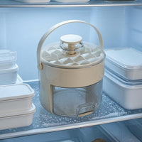 Freezer Ice Tray Container Arched Handle Press-to-Release-Release Ice Container