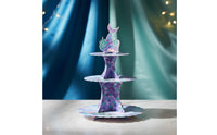 3-Tier Mermaid Cupcake Stand Glitter Details for Baby Shower, Girls
