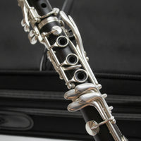 Silver-Plated B-Flat Clarinet Beginner-Friendly 17 Key Clarinet Responsive Woodwind Reliable for Stage Practice