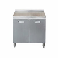 Stainless Steel Sink Cabinet Easy to Clean Freestanding Kitchen Sink Resistant Unified Kitchen Workstation for Landlords, Renters, Garage