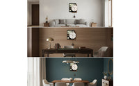 Retro Wall Clock Decorative Retro Wall Clock with Pendulum Analog for Entryway
