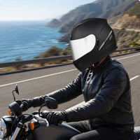 Aerodynamic Full Coverage Helmet | Breathable, Helmet with Dual Visor, for Motorcycle Riding