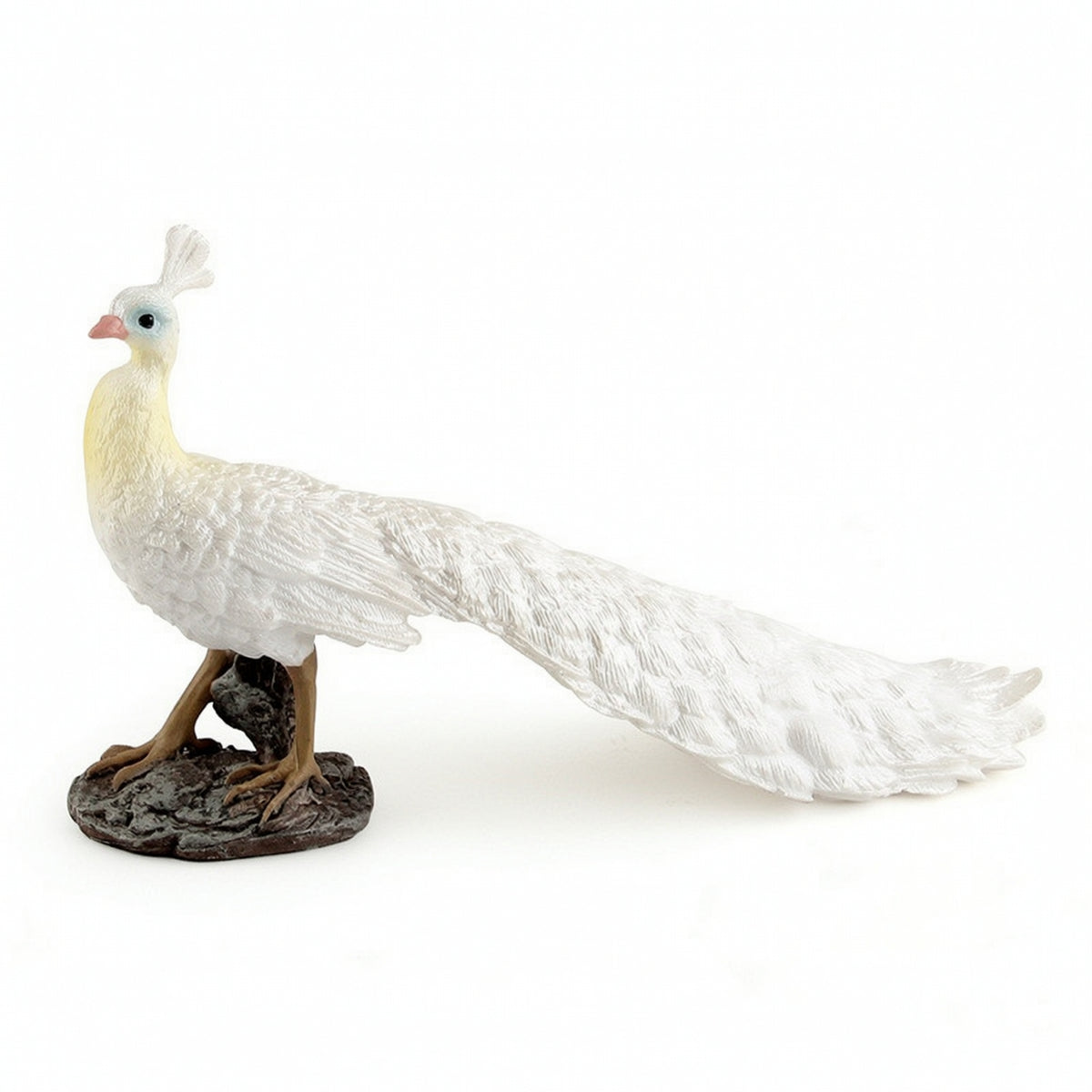 Peacock Figurine Hand-Painted Peacock Statue Bird Figurine Detailed Decor Nature-Inspired for Collectors, Shelf, Display Cabinet