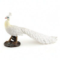 Peacock Figurine Hand-Painted Peacock Statue Bird Figurine Detailed Decor Nature-Inspired for Collectors, Shelf, Display Cabinet