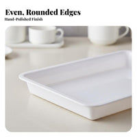 Rectangular cafeteria Plate long-lasting Serving Platter multipurpose for Kindergarten