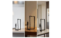 Modern Abstract Human Figurine Minimalist Decorative Sculpture Industrial Decorative Figurine Textured for Art Lovers, Homeowners, Office, Coffee Table, Entryway, Bedroom