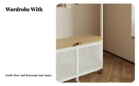 Rolling Clothes Rack with Storage Bin Space-Saving for Bedroom, Students, Adults