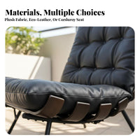 Retro Design Tufted High-Back Lounger Mid-Century-Century Design Lounge Chair Comfortable Cushion Home Seating Sturdy Frame for Readers, Homeowners, Interior Decorators, Balcony, Reading Nook, Living Room, Bedroom