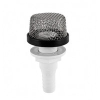 Marine Live Well Pump Inlet Filter Hose Barb Mesh Strainer Basket White Plastic