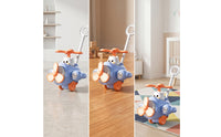 Airplane Toy with Push Handle Molded Airplane Stroller Push Along Toy Anti-Slip Smooth for Children, Indoor