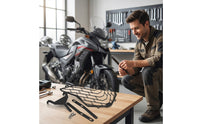 Mesh-Style Headlight Guard with Mounting Brackets Black Motorcycle Headlight Guard Metal Bolt-on for Adventure Riders